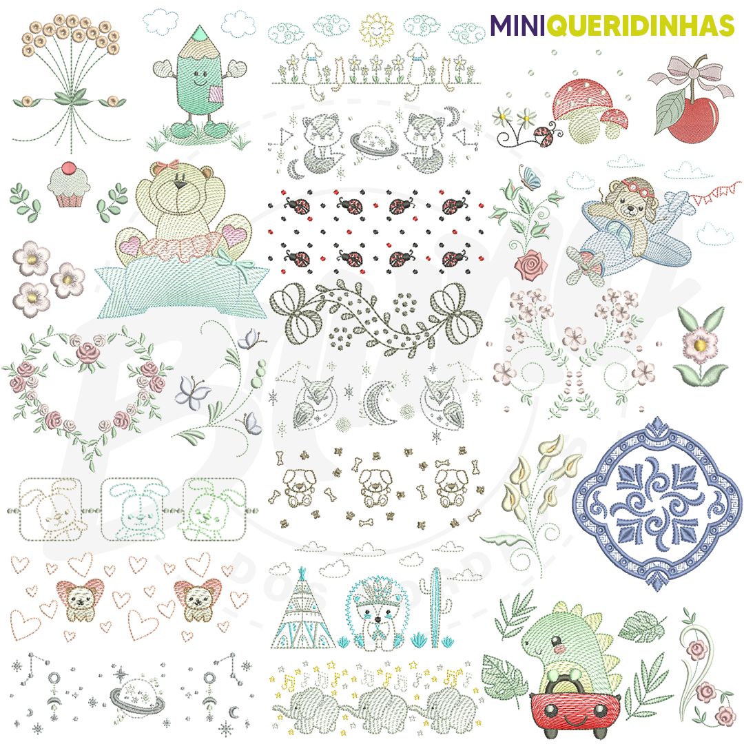 Mini Queridinhas #1 (316 matrizes 10x10 + 18 brindes)