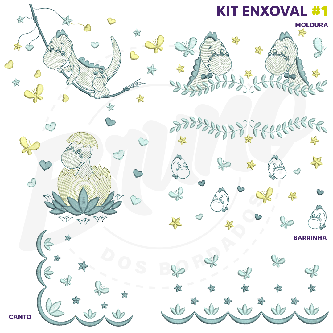 Kit Enxoval #1 - Dinossauro