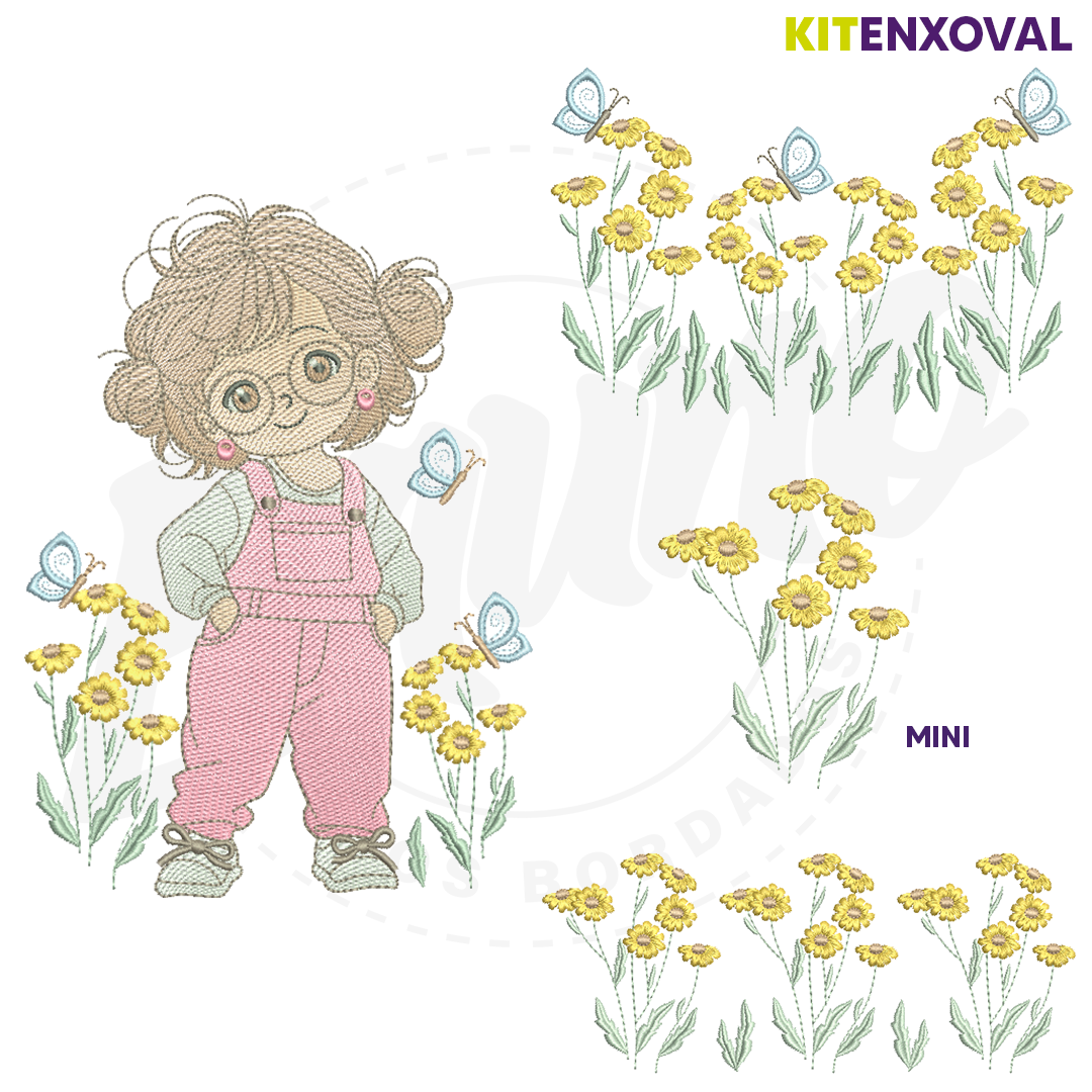 Kit Enxoval #17 -  Menina e flores