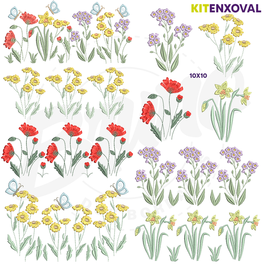 Kit Enxoval #118 - Flores e jardim