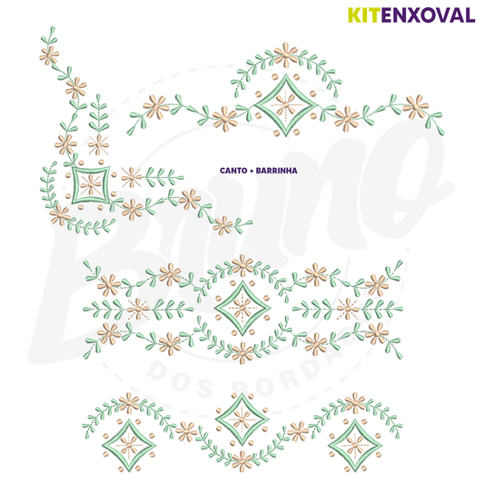Kit Enxoval #67 - Ramos e arabesco
