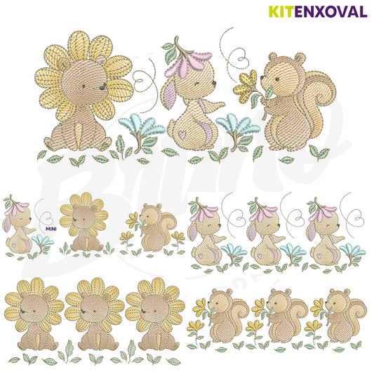 Kit Enxoval #110 - Animais do Bosque