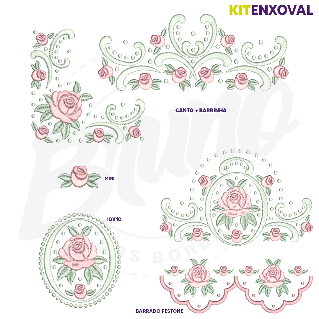 Kit Enxoval #104 - Rosas