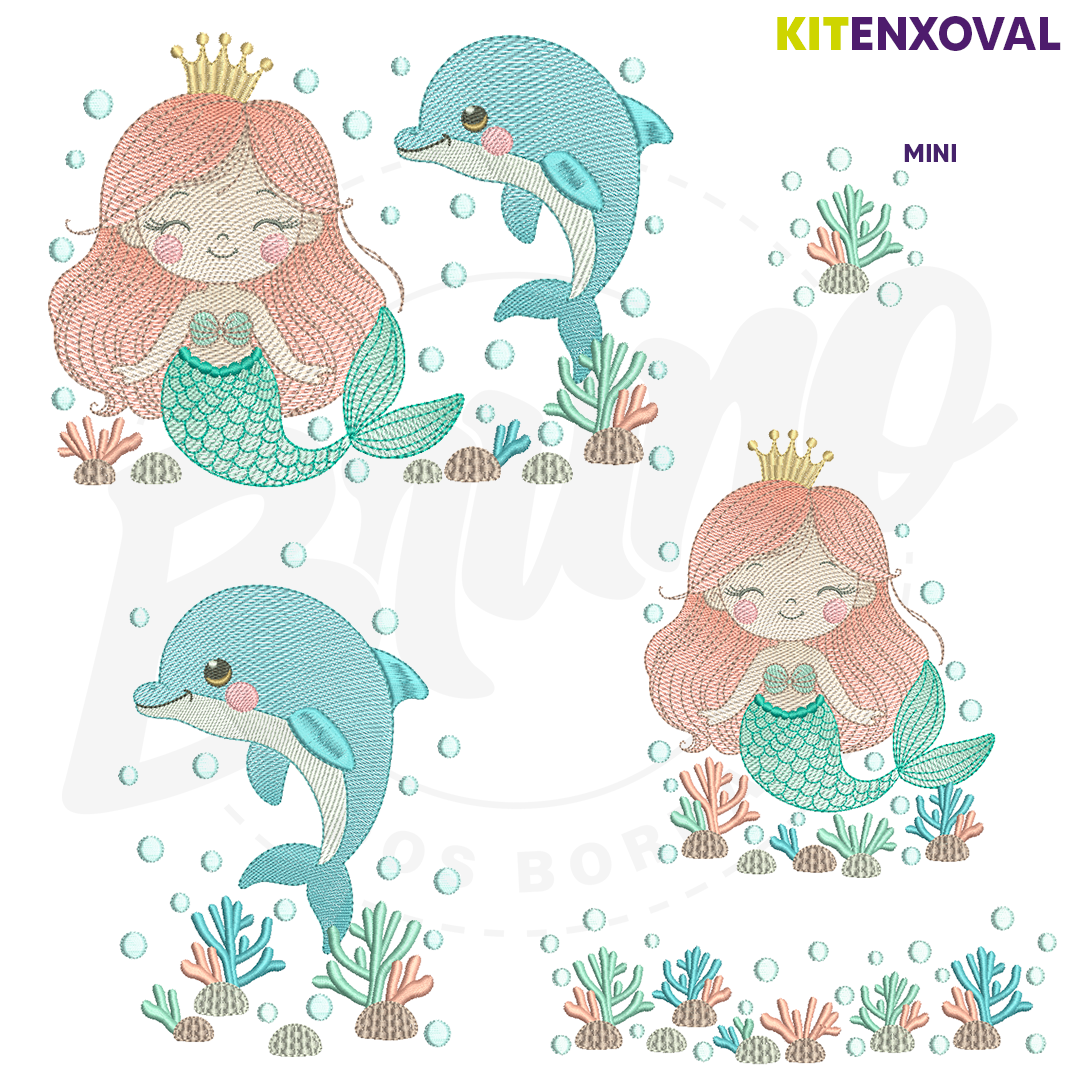 Kit Enxoval #120 - Sereia e Golfinho