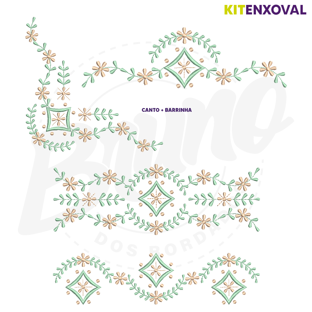 Kit Enxoval #67 - Ramos e arabesco